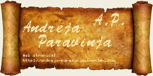 Andreja Paravinja vizit kartica